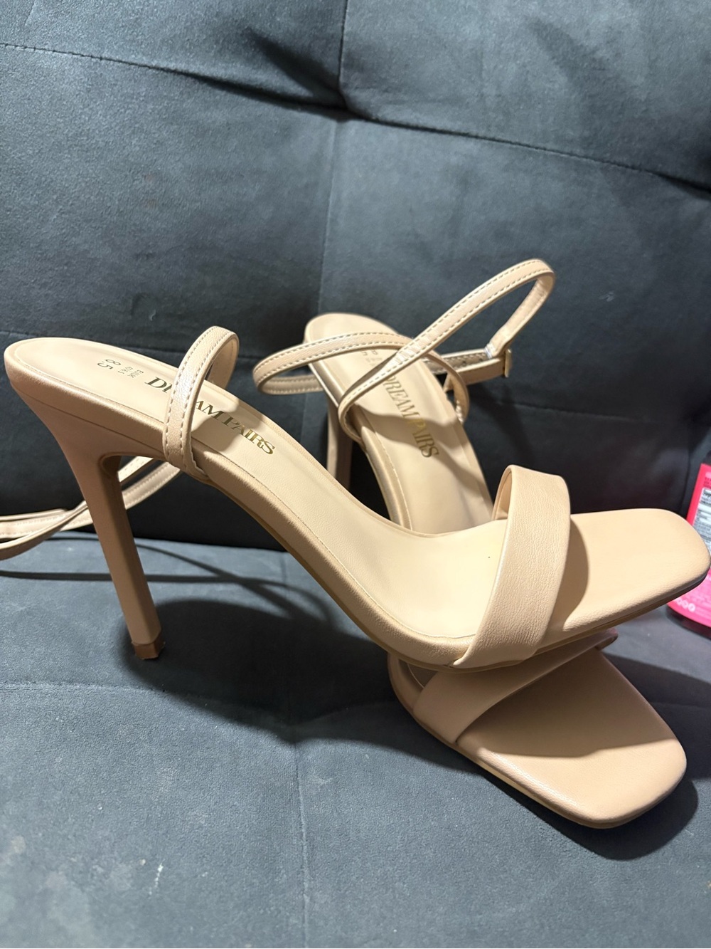 DREAM PAIRS Women’s High Stilettos Square Ankle Strap Heels Dress Shoes Wedding